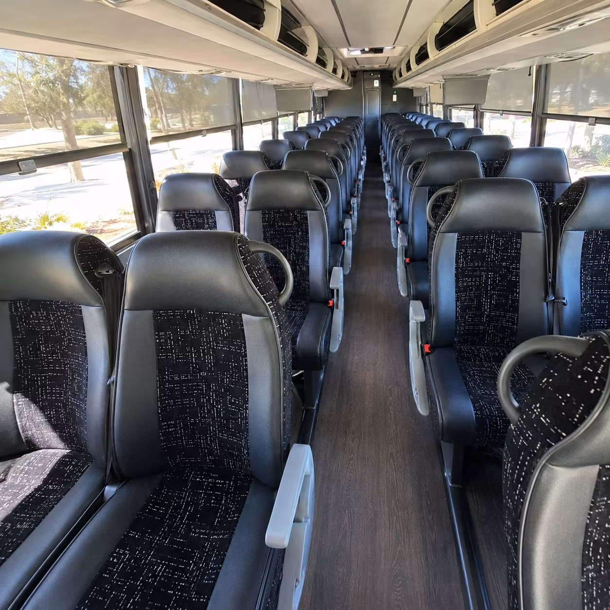 dearborn charter bus rental interior