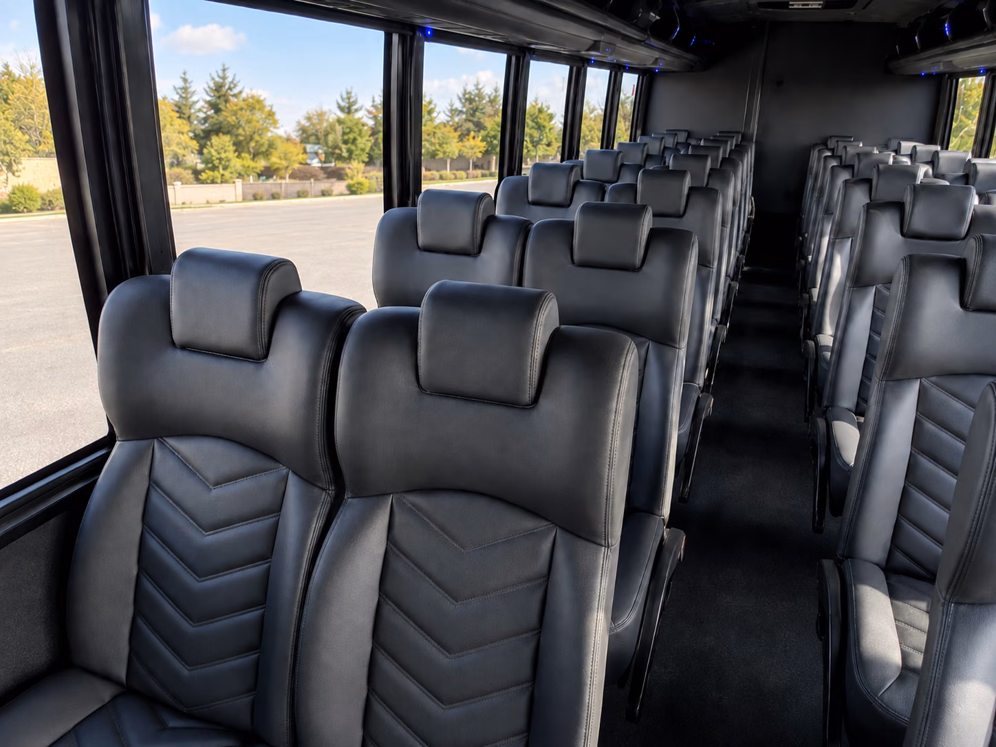 troy airport transportation onboard seating