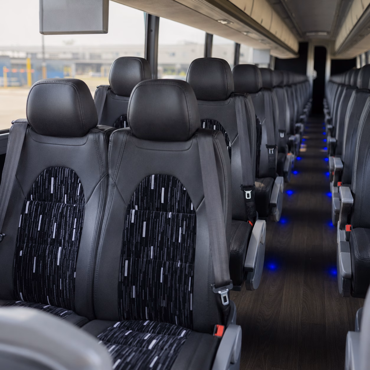 troy charter bus interior