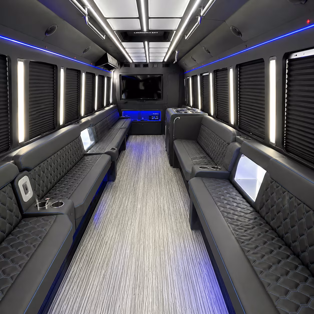 troy party bus rentals inside