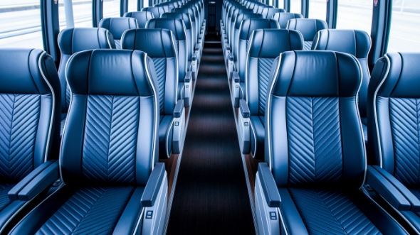 50 passenger charter bus inside warren