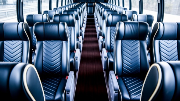 56 passenger charter bus inside dearborn